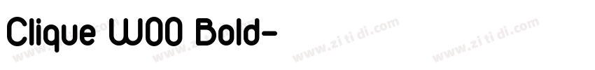 Clique W00 Bold字体转换